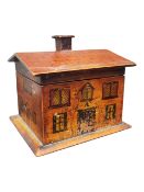 EARLY 20TH CENTURY GEORGIAN STYLE HOUSE SHAPED TEA CADDY