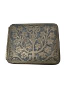 EARLY 20TH CENTURY PERSIAN ENAMELLED BRASS CIGARETTE CASE