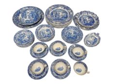 SPODE - 20TH CENTURY ITALIAN BLUE AND WHITE EARTHENWARE DINNER SERVICE