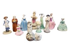 COLLECTION OF LATE 20TH CENTURY MINIATURE PORCELAIN FIGURES