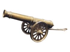 20TH CENTURY BRASS DESKTOP MODEL OF CANNON