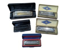 COLLECTION OF 20TH CENTURY VINTAGE GERMAN HOHNER HARMONICAS