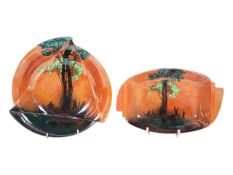 CARLTON WARE - TWO EARLY 20TH CENTURY 1930S ART DECO CERAMIC BOWLS