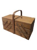 BRITISH MODERN DESIGN - CANTILEVER METAMORPHIC SEWING BOX