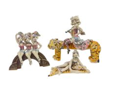 HILARY BROCK STUDIO - COLLECTION OF THREE BISQUE CERAMIC FIGURINES