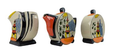 LORNA BAILEY FOR OLD ELLGREAVE POTTERY - PAGODA GARDENS TEA SET