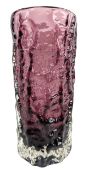 BAXTER FOR WHITEFRIARS - NO. 9690 - BARK EFFECT AUBERGINE VASE