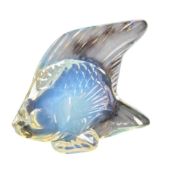 LALIQUE CRYSTAL FIGURE OF A FISH IN ORIGINAL BOX