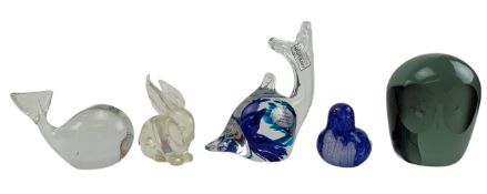 MIXED SELECTION OF STUDIO ART GLASS ANIMALS