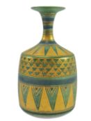 MARY RICH (1940-2022) - HAND THROWN PORCELAIN BUD VASE WITH GILT DESIGN