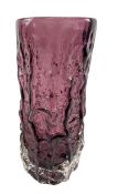 BAXTER FOR WHITEFRIARS - NO. 9690 - BARK EFFECT AUBERGINE VASE