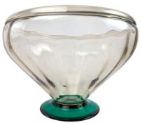 LARGE EARLY TO MID CENTURY GLASS CENTREPIECE VASE