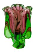 JOSEPH HOSPODKA X CHRIBSKA - MID CENTURY CZECH STUDIO ART GLASS VASE