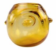 WILLIAM WILSON FOR WHITEFRIARS - 1937 ART DECO AMBER VASE