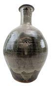 JIM MALONE AT LESSON HALL POTTERY - LARGE STUDIO ART POTTERY IRON GLAZED VASE