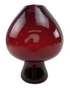 REIJMYRE - SWEDISH STUDIO ART GLASS VASE IN RUBY RED