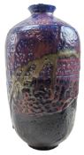 MID 20TH CENTURY STUDIO ART POTTERY DRIP-GLAZED VASE