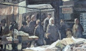 ROGER HAMPSON (BRITISH, 1925-1996) - ACCRINGTON MARKET