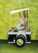 DAVOUD ZAHED (1936-1992) - UNTITLED SURREALIST ACRYLIC ON CANVAS PAINTING