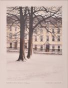 KATHLEEN CADDICK (BRITISH, B. 1937) - SNOW IN THE SQUARE