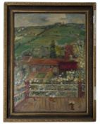 ANDREE POILLY (1905-1990) - UNTITLED COUNTRYSIDE OIL ON BOARD PAINTING