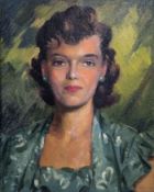 BEVAN DETMAN (UNKNOWN) - MID CENTURY OIL ON PANEL PORTRAIT