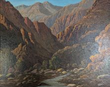 A.J. SWANEPOEL (SOUTH AFRICAN) - MOUNTAIN LANDSCAPE
