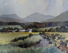 E. R. ROBERST (20TH CENTURY) - RHINOGS, SNOWDONIA, WALES - WATERCOLOUR PAINTING