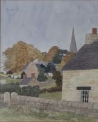 SHIRLEY TEED (1933-2018) - GRINDON, STAFFS, 1988 - WATERCOLOUR PAINTING