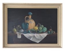 DEBORAH JONES (B.1921-2012) - UNTITLED STILL LIFE, 1969 - OIL PAINTING