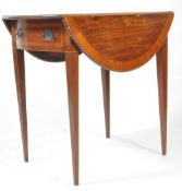GEORGE III 19TH CENTURY MAHOGANY INLAID PEMBROKE TABLE