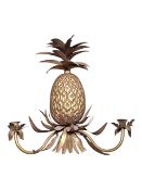 HOLLYWOOD REGENCY BRASS PINEAPPLE WALL SCONCE