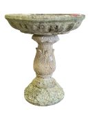 20TH CENTURY STONE COMPOSITE BIRD BATH ORNAMENT