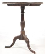 19TH CENTURY GEORGE III OAK TILT TOP OCCASIONAL TABLE