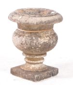 20TH CENTURY MARBLE STONE CAMPANA URN PLANTER