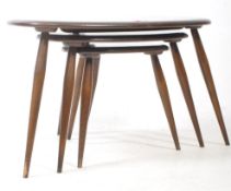 ERCOL - MID CENTURY PEBBLE NEST OF TABLES
