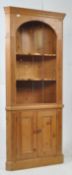 20TH CENTURY COUNTRY REVIVAL PINE CORNER CABINET