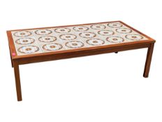BRITISH MODERN DESIGN - MID CENTURY TILE TOP COFFEE TABLE