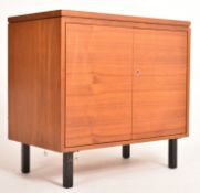 MID-CENTURY TEAK HI-FI / OFFICE DOUBLE DOOR CUPBOARD