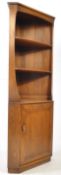 ERCOL FURNITURE - 20TH CENTURY BEECH & ELM WOOD CORNER CUPBOARD