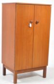 MID CENTURY TEAK RECORD VINYL STORAGE CABINET