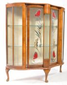 1930S ART DECO EARLY 20TH CENTURY WALNUT CHINA DISPLAY CABINET