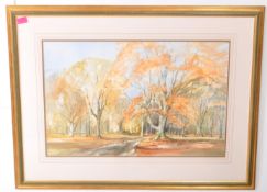 ANDY C.G. LE POIDEVIN - 2001 WATERCOLOUR PAINTING 'AUTUMN BEECHES'
