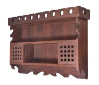 BRUTALIST STYLE MID CENTURY 1950S OAK HANGING WALL SHELF CUPBOARD