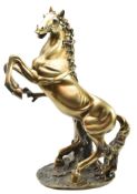 LEEKES - CASA RANGE - LARGE GILT RESIN HORSE SCULPTURE