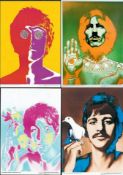 RICHARD AVEDON FOR STERN MAGAZINE - SET OF FOUR COLOUR LITHOGRAPHS OF THE BEATLES