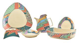 ROSENTHAL - STUDIO LINIE FLASH PATTERN VINTAGE POP ART STYLE CERAMIC PART TEA / DINNER SERVICE