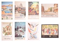 COLLECTION OF EIGHT REPRODUCTION GWR POSTERS PUBLISHED BY THE JEAN PAIN GALLERY