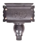 EARLY 20TH CENTURY 1903 MONMOUTH HOSPITAL CAST IRON HOPPER PLANTER