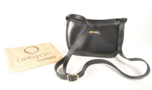 OROTON, AUSTRALIA - LATE 20TH CENTURY LEATHER BLACK SHOULDER BAG